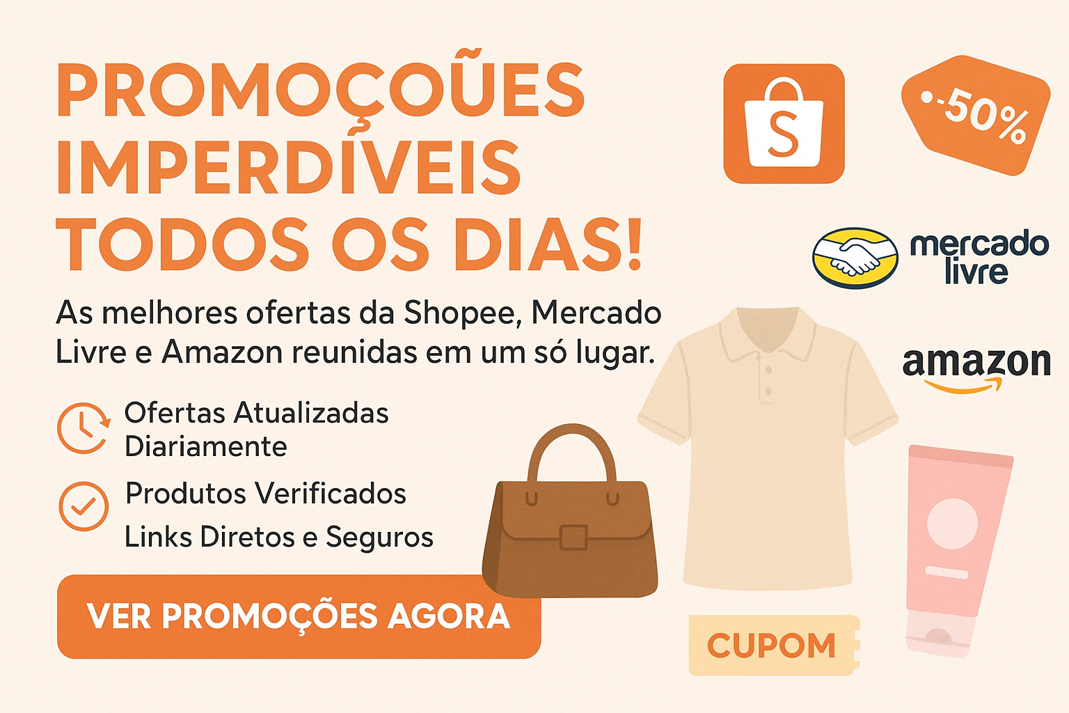 🔥 As Melhores Promoções da Shopee, Mercado Livre e Amazon em um Só Lugar!